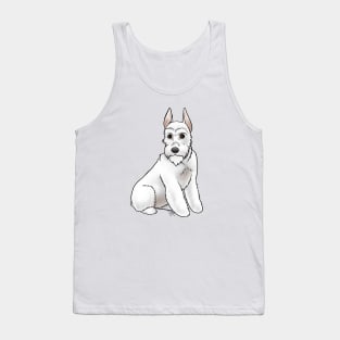 Dog - Miniature Schnauzer - White Cropped Tank Top